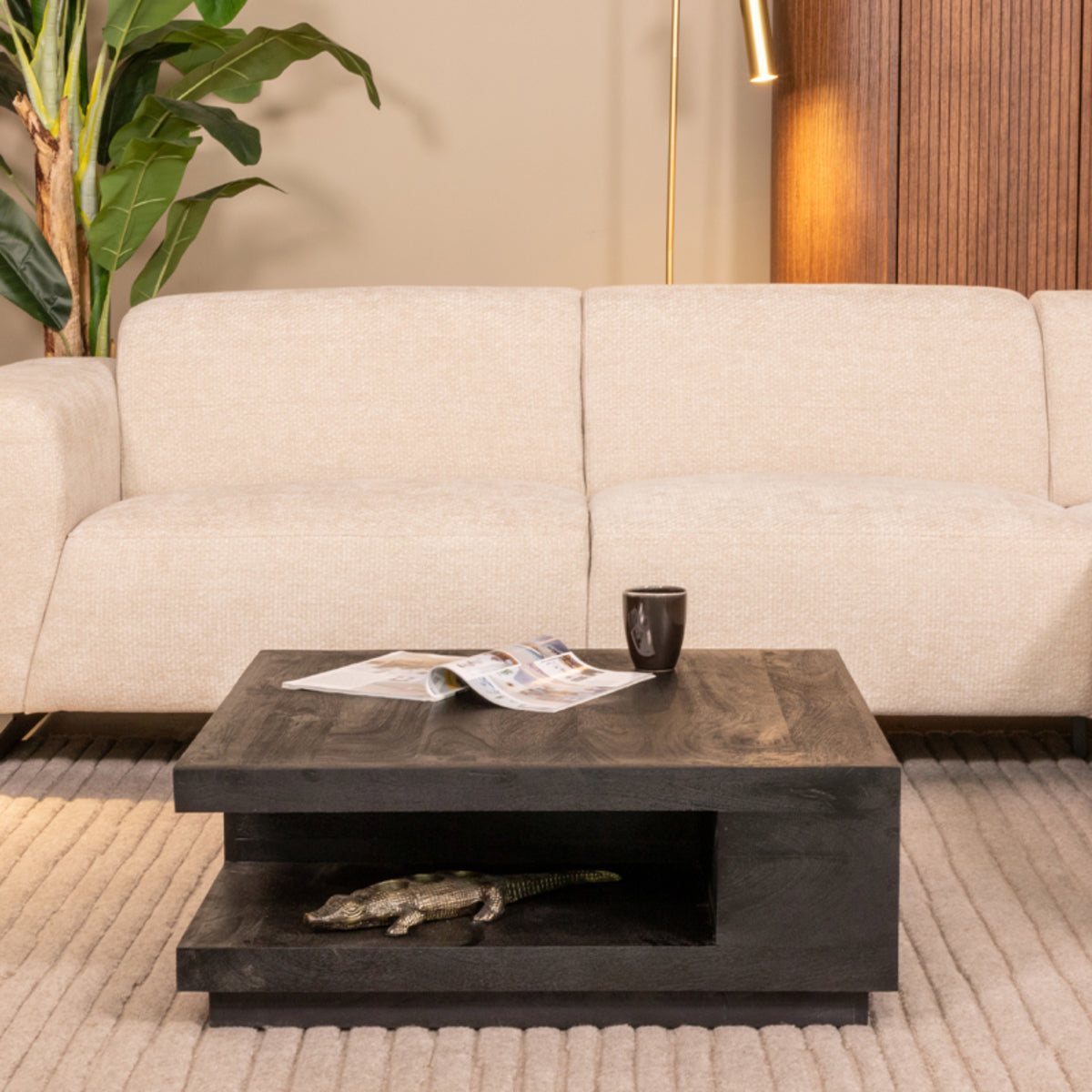 LABEL51 Salontafel Square – Moderne Mangohouten Salontafel